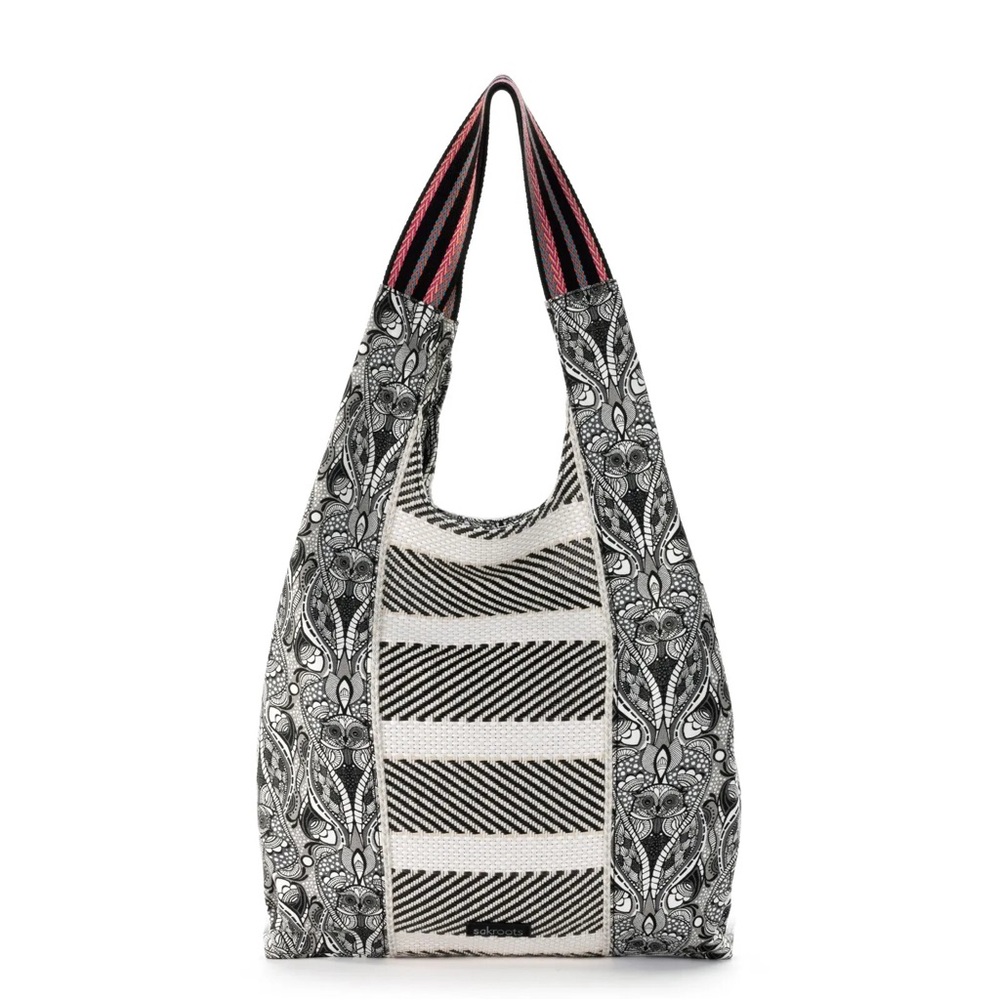 NWT Sakroots Black and White Catalina Tote Purse Owls